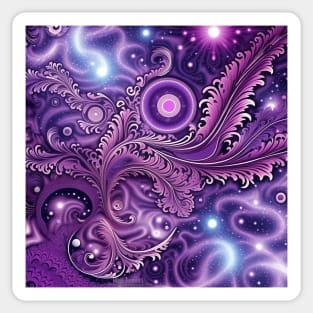 Other Worldly Designs- nebulas, stars, galaxies, planets with feathers Sticker